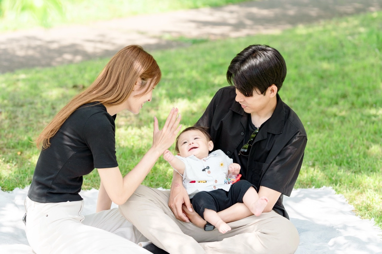 公園家族写真